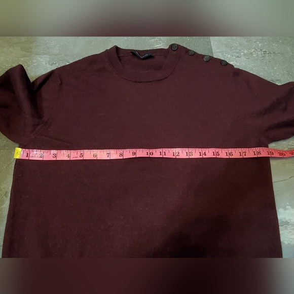 Balibaris "Sailor Marine Sweater". Burgundy. 100% merino wool. Men S. - Picture 10 of 12